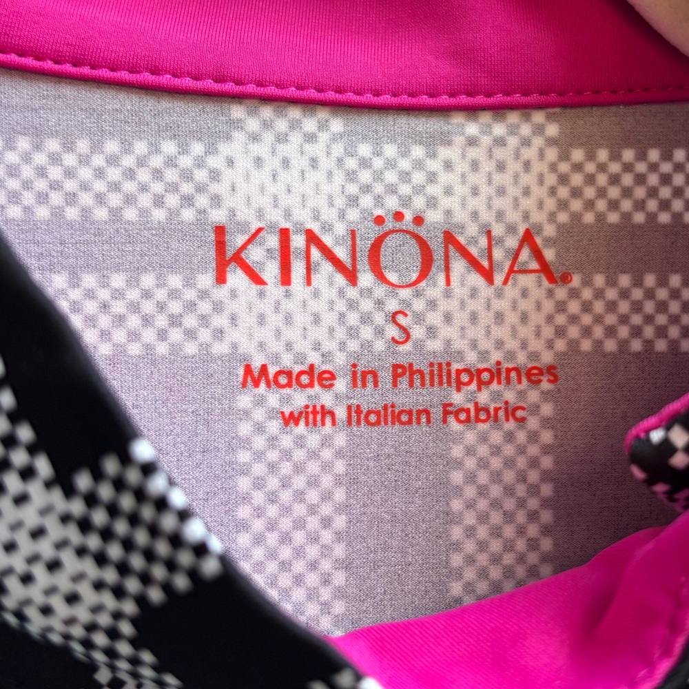 Kinona Plaid Gingham Black Pink Dress S - Picture 5 of 6